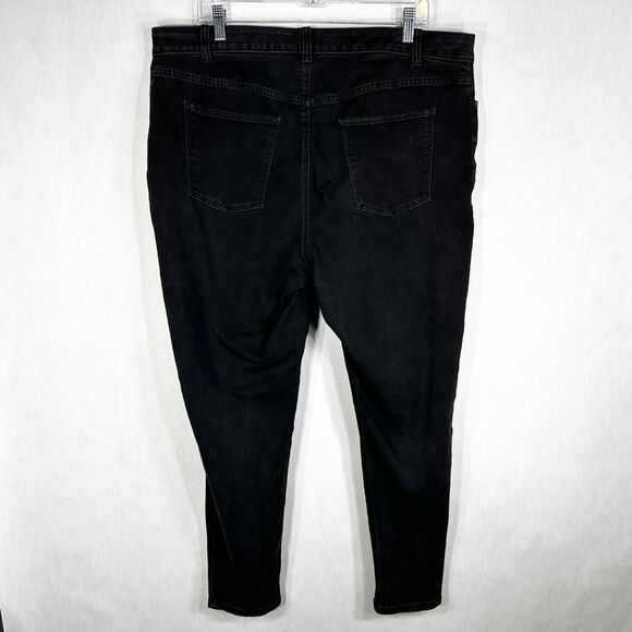 Talbots Plus Size 16W Jeans Black High Rise Skinny Simply Flattering Pocket 1171 - Picture 2 of 7